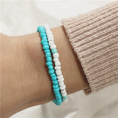 docona Bohemian Colorful Knitting String Rope Bracelet Set for Women Adjustable Compass Mountain Wave Map Peak Bracelet Bangle